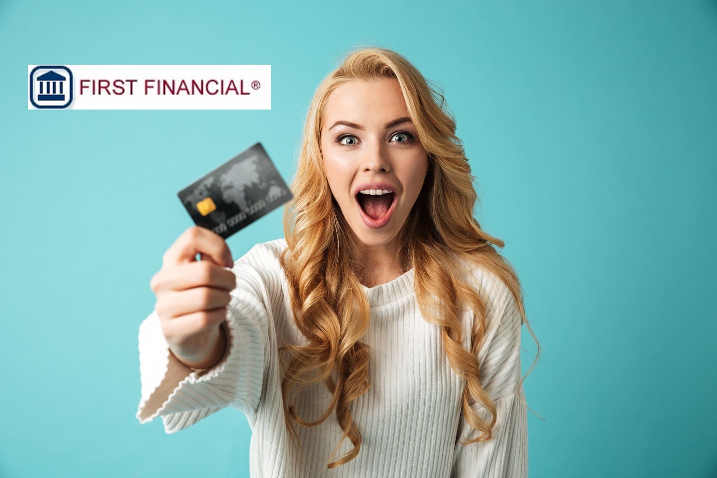 Official Student Credit Card Offers | First Financial® First Financial Student Credit Card Solutions - Professional Woman with Credit Card